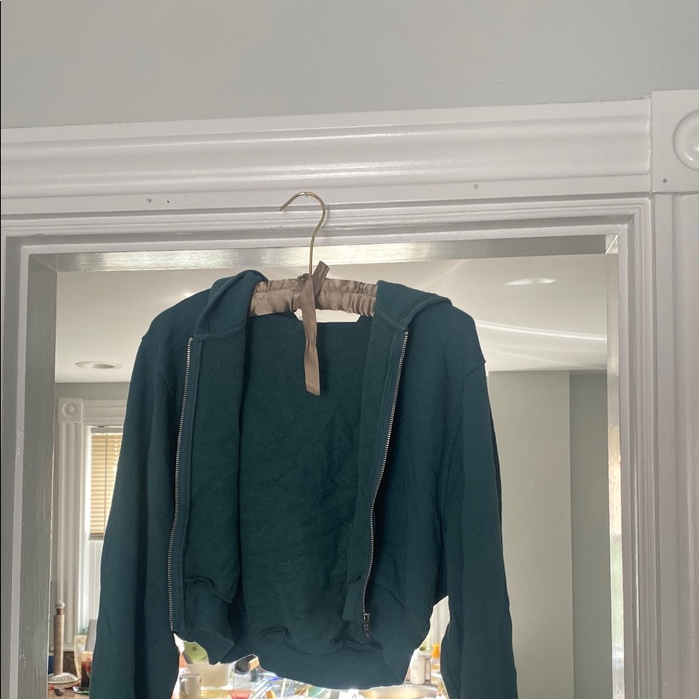 ALO Teal Zip-Up Hoodie S